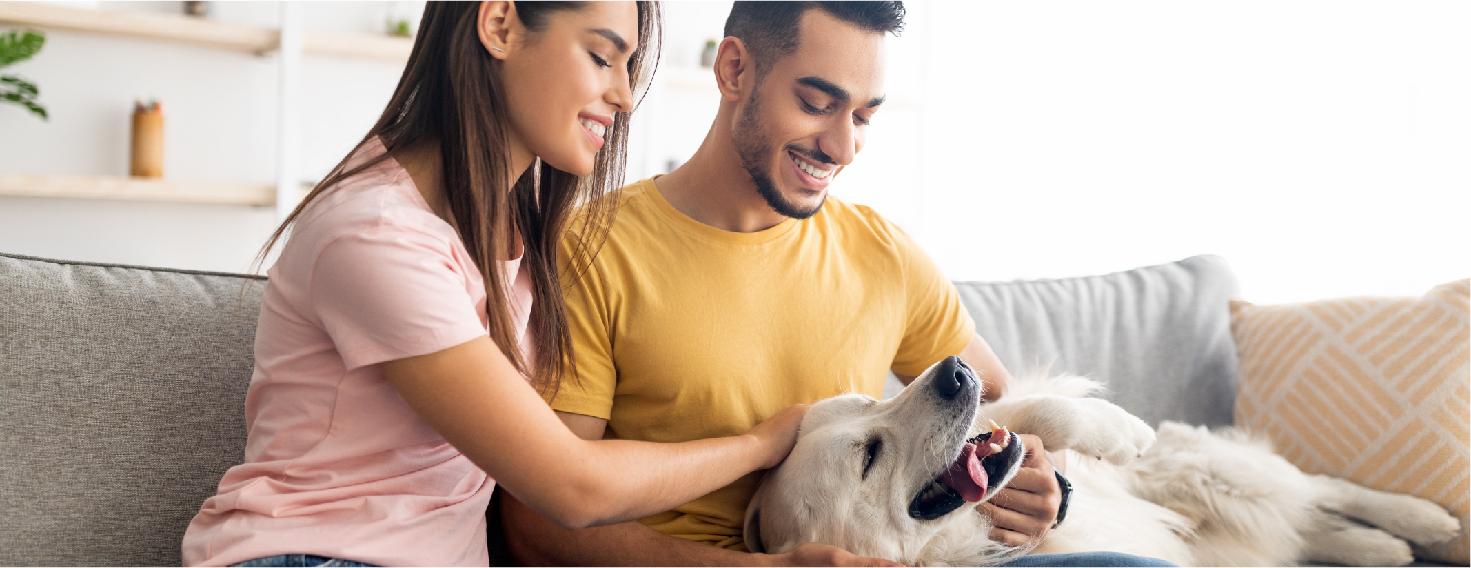 Pareja con perro